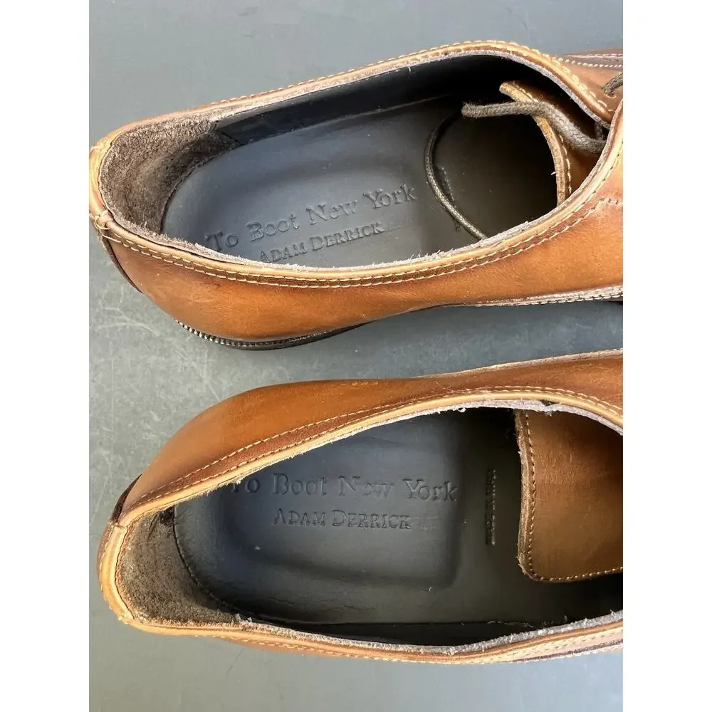 TO BOOT NEW YORK Southpoint Cap Toe Oxford Brown Leather Shoes Men's Size 8 US